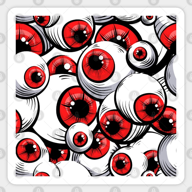 Red eyes Halloween witch Sticker by igzine